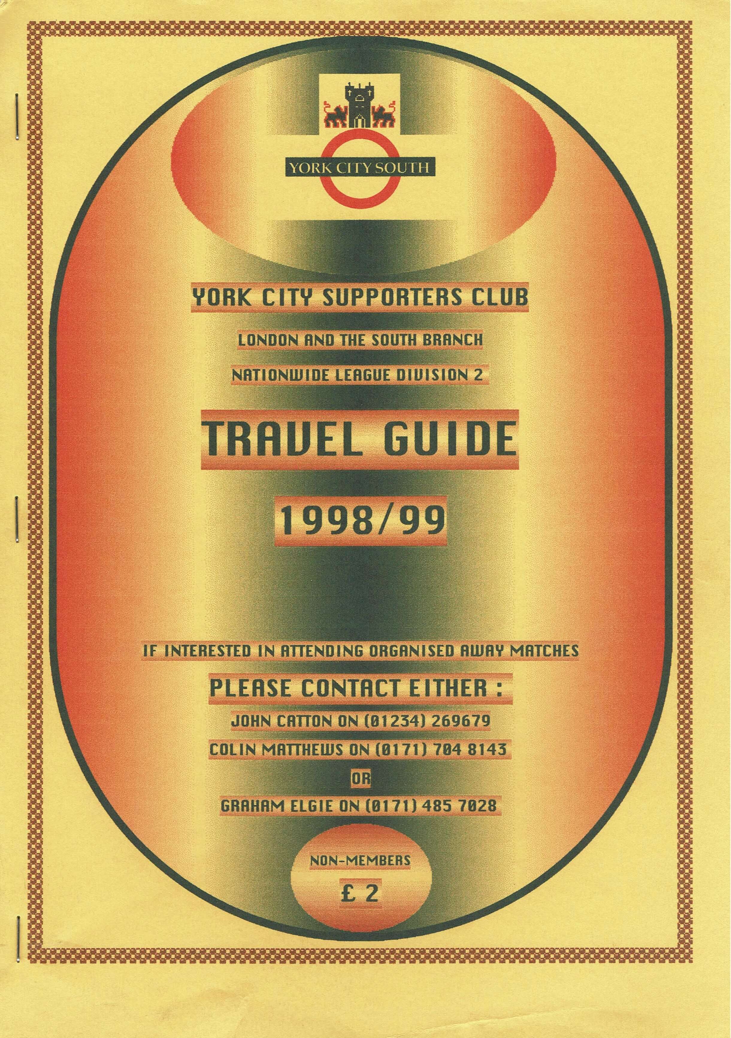 August1998 - John Catton's 98/9  travel guide